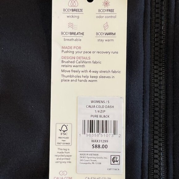 CALIA 1/4 zip athletic pullover NWT - Picture 3 of 3